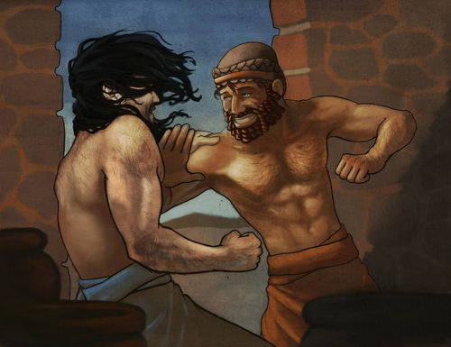 Gilgamesh-vs-enkidu