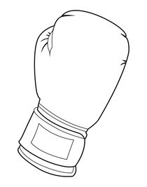 Black and white boxing glove von William Rossin