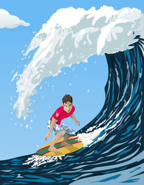 Big wave surfer by William Rossin