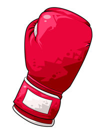 Red boxing glove von William Rossin