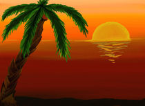 Palm Sunset by Alpin Jongari