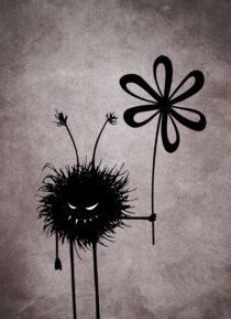 Evil flower bug vintage by Boriana Giormova