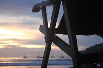 Sunset Beach Chair Nicaragua by Charles Harker