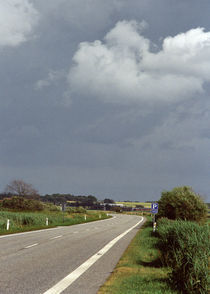 Country road, summer day, threatening rain by Palle Smith-Petersen