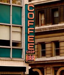New York City Coffee Shop Sign by Jedrzej Jonasz