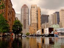 New York City Downtown Reflection by Jedrzej Jonasz