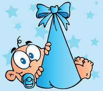 Baby Boy In Bundle Background  by hittoon