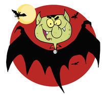 Flying Vampire By Bats And A Full Moon  von hittoon