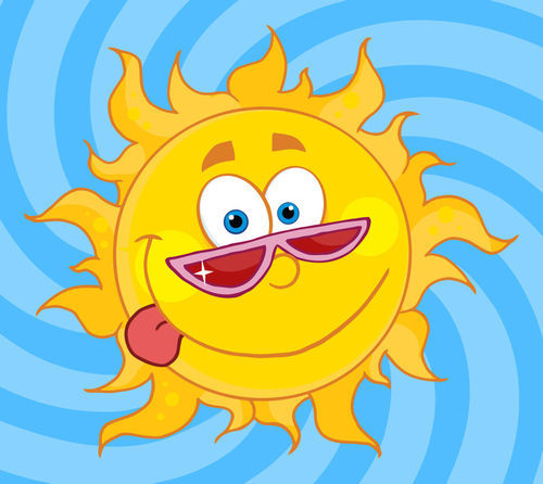 Happy Sun Mascot Cartoon Character With Shades Gallery Print Von