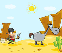 Cowboy Escapes To His Horse von hittoon