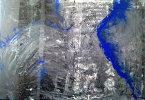 abstraktion in schwarz-blau von Walli Gutmann