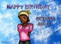 Happy Birthday Octavia by djsillustrator100