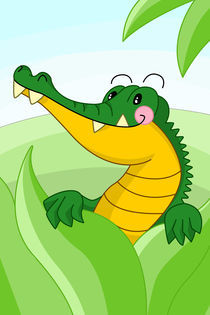 Krokodil fürs Kinderzimmer von Michaela Heimlich