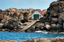 Boat house on small island, York Maine, USA von John Greim