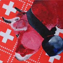 Red Swiss cow von Walter Lehmann
