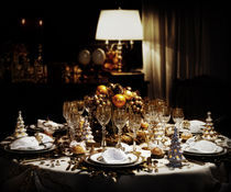 Decorated christmas dining table  by Bombaert Patrick
