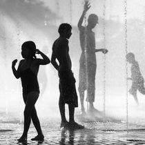 Playing in the fountain IV by erich-sacco