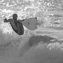 surfer on the wave in Brazil by erich-sacco