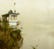 Nebelstimmung am Fluß von Franziska Rullert