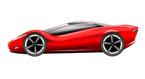 Red-sports-car-illustration