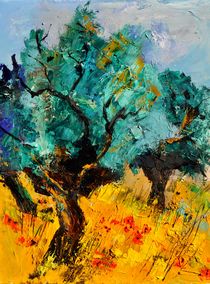 Olive trees and poppies  von pol ledent