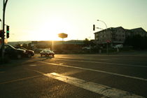 Street & sunset by Marine D.