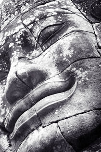 Bayon Smiling Face - Low Angle Split Tone by Russell Bevan Photography