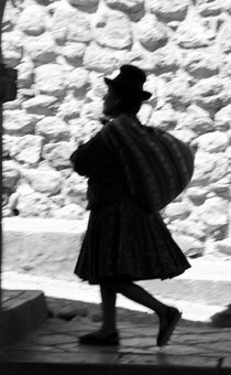 Quechua Woman Walking Past by Russell Bevan Photography