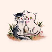 couple cats by Julie Wu