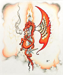 Red Dragon Sword by Robert Ball