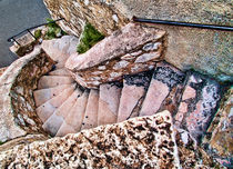 Villefranche sur Mer Stone Stairway by Ken Williams