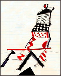 Sketch for chair El Lissitsky. by Maks Erlikh