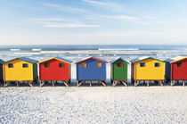 Beach Huts at Dawn Muizenberg, South Africa von Neil Overy