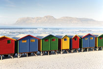 Colourful Beach Huts at Muizenberg, False Bay, South Africa by Neil Overy