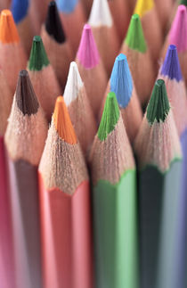 Tips of Colored Pencils Photograph by Neil Overy
