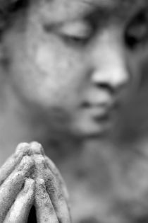 Statue with Hands in Prayer by Neil Overy