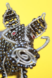 African Beaded Wire Warthog by Neil Overy