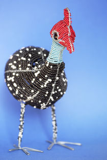 African Beaded Wire Guinea Fowl by Neil Overy