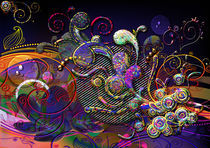 Funny Swirls Abstract Modern Art by Blake Robson