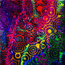 pattern collage abstract metallic rainbow by Blake Robson