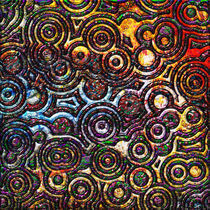 circles pattern collage abstract art texture by Blake Robson