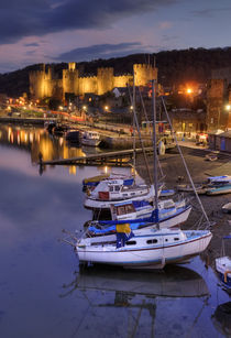 Conwy Castle and Boats by tgigreeny