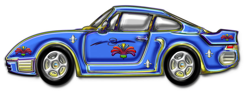 Baby-blue-sports-car