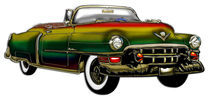 Classic Convertible Cadillac Digital Rainbow Designer Finish by Blake Robson