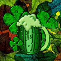 Saint Patrick's Day Green Beer Four Leaf Cover von Blake Robson