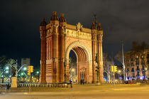 Arc de Triomf at night in Barcelona, Spain  von tkdesign