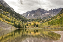 "Maroon Bells" on a cloudy day.  by Irina Moskalev
