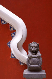 Lion Sculpture and Bannister by John Mitchell