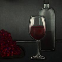 Weintrauben, Weinglas & Flasche by Anke Franikowski