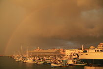 Tel Aviv-Yafo, a rainbow over Old Jaffa port by Hanan Isachar